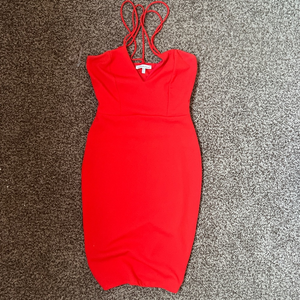Charlotte Russe bodycon red/orange dress